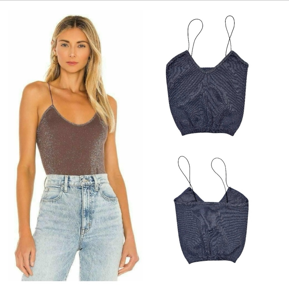 NWOT Free People Intimately Seamless Skinny Strap Sparkle Brami XS/S